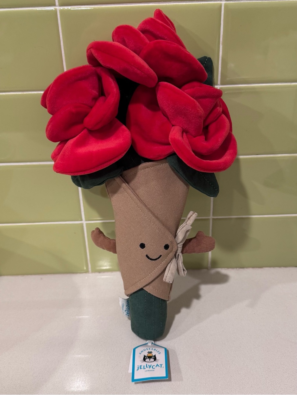 Jellycat Amuseables Rose Bouquet Plush - Authentic